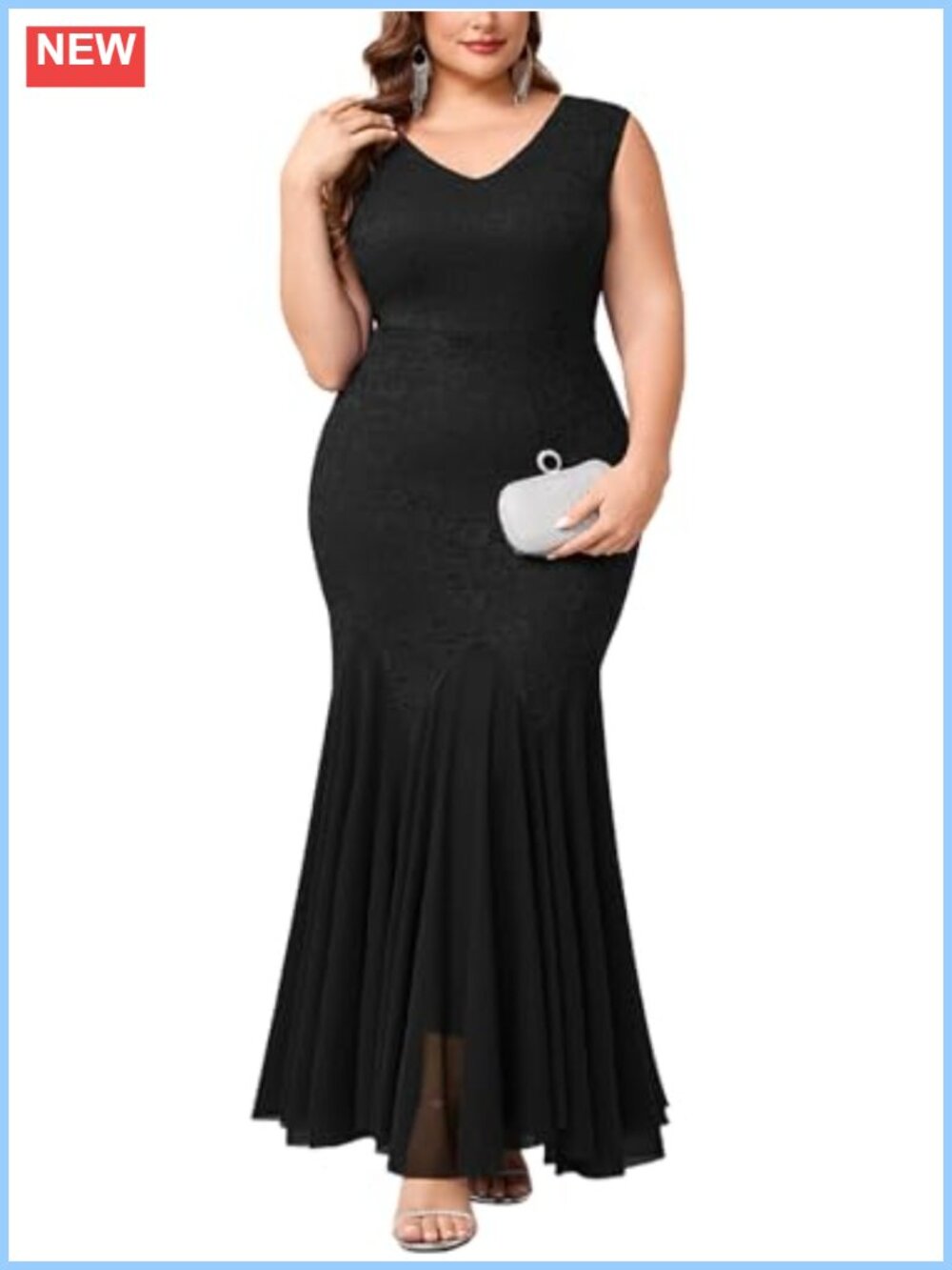 Plus Size Lace Mermaid Maxi Dress Formal Mother of Bride